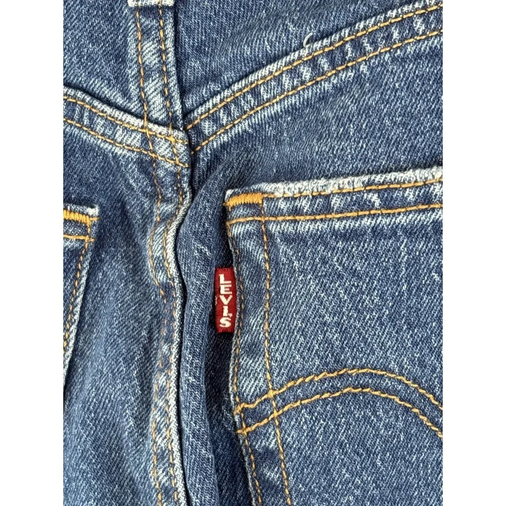 Levi Ribcage Straight Ankle Jeans Medium Wash Big E Womens Size 25 - 276 - Picture 3 of 7